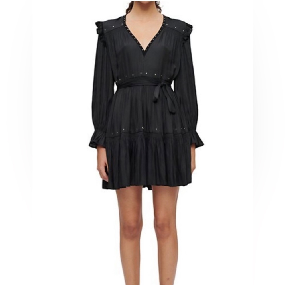 Maje Rinode Studded Flowy Dress